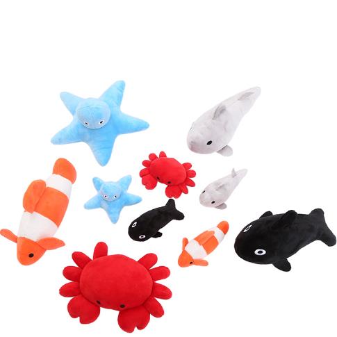 Pet Supplies Cat Toys Ocean Series Catnip Plush Crab Fish Biting Grinding Claws Self-Happy