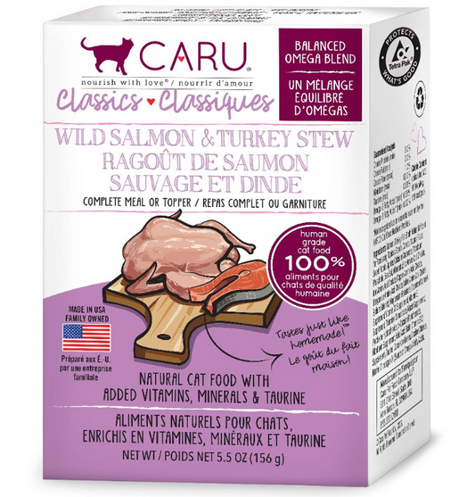 CARU Classics Wild Salmon & Turkey Stew for Cats