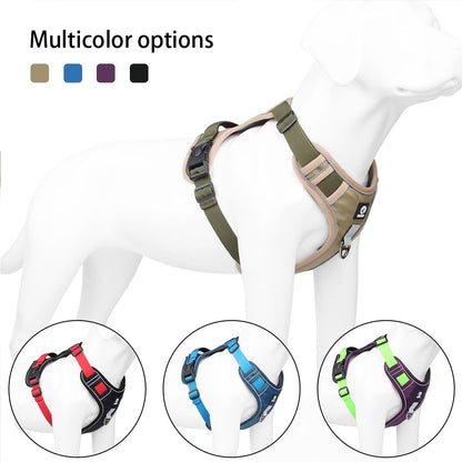 No Pull Dog Harness Reflective Durable Pet Harness Vest With Control Handle For Medium Large Dogs Walking Training Harnesses