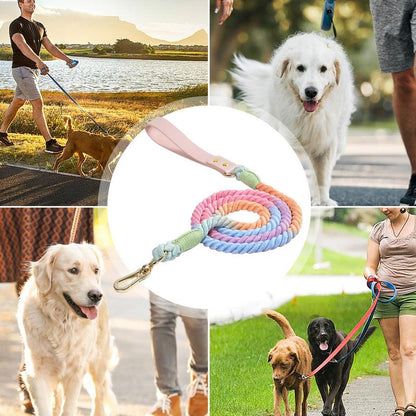 Heavy Duty Dog Leash Training Rope Durable Pet Traction Rope With Comfortable Handle Colorful Cat Harness And Leash Pet Supplies