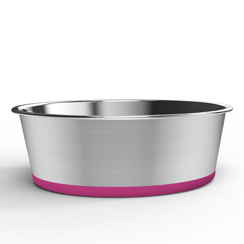 Non-slip Stainless Steel Dog Bowl Rice Bowl For Medium And Large Dogs