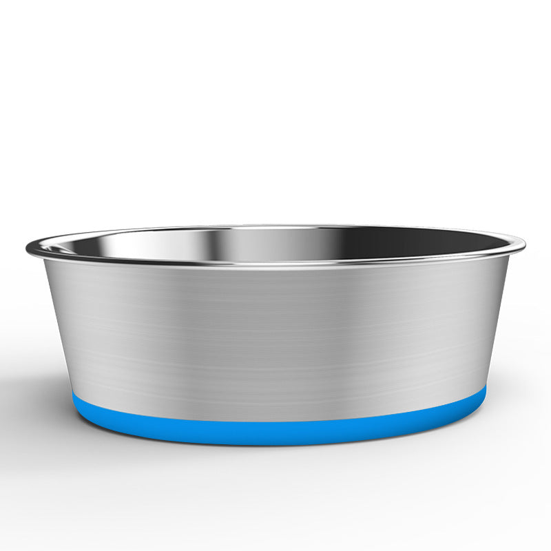 Non-slip Stainless Steel Dog Bowl Rice Bowl For Medium And Large Dogs