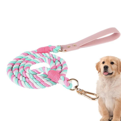 Heavy Duty Dog Leash Training Rope Durable Pet Traction Rope With Comfortable Handle Colorful Cat Harness And Leash Pet Supplies