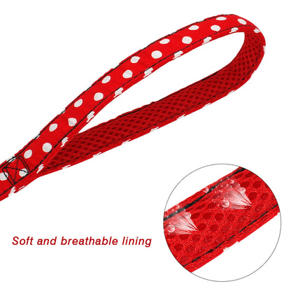 4ft Walking Dog Leash for Small Medium Dogs Cats Soft Nylon Polka Dot Pet Lead Pitbull Outdoor Running Training Rope Duarable