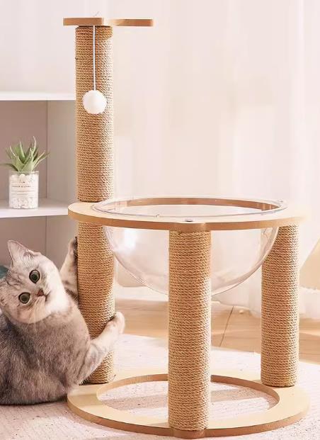 Cat climbing frame cat bed cat tree integrated space capsule cat bed